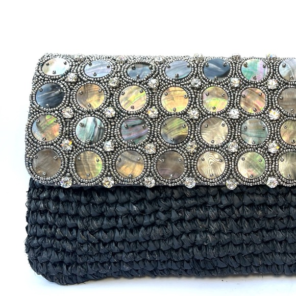 Tommy Bahama Beaded Crystal Coral Clutch - Picture 2 of 6